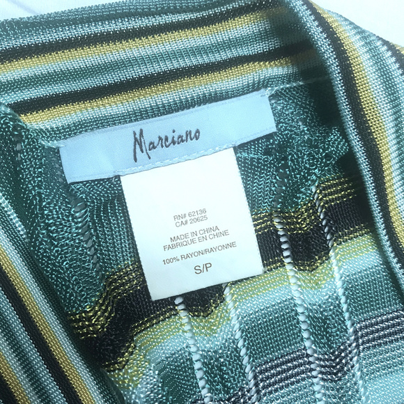 Guess Marciano deep V bat sleeves Missoni dress - Picture 4 of 8